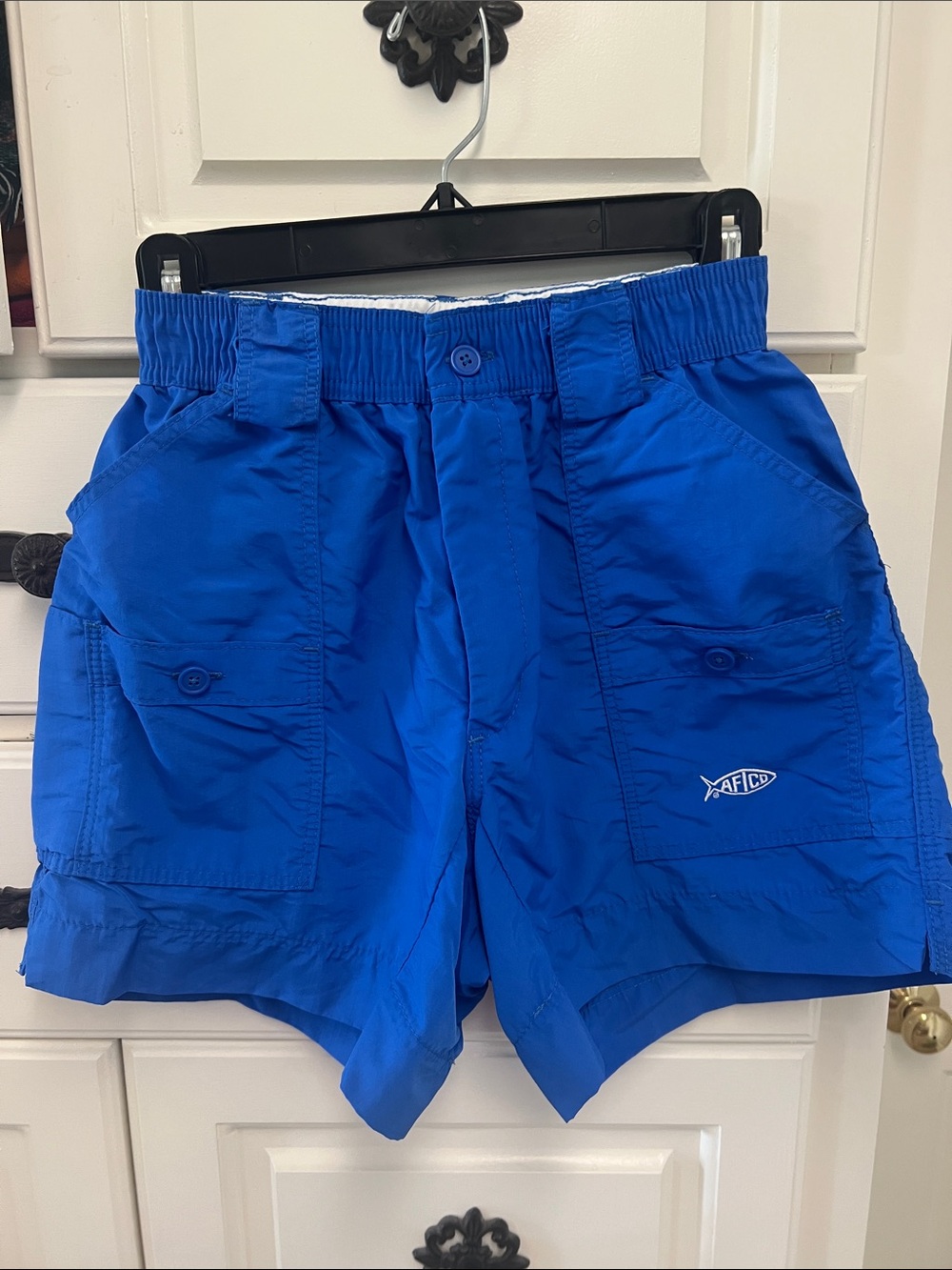AFTCO Men's Royal Blue Cargo Shorts original fishing shorts